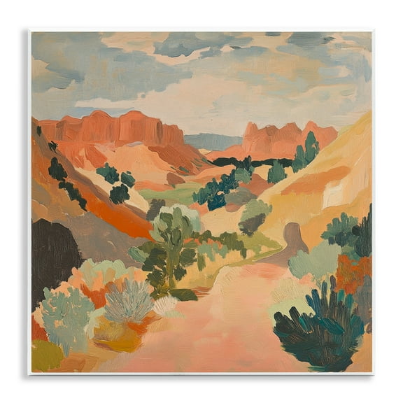 Stupell Industries Abstract Desert Scene Wall Plaque Art design by Petal Prints Design, 12 x 12