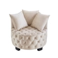 thumbnail image 5 of S-HOME Upholstered Tufted Leisure Chair In Fabric Modern Accent Chair For Stylish Living Room Decor，taupe, 5 of 5