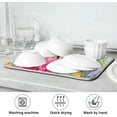 thumbnail image 7 of Dish Drying Mat Spring Flowers and Butterfly Absorbent Dry Mats for Dishes Draining Pad for Kitchen Countertop 18" x 24", 7 of 7
