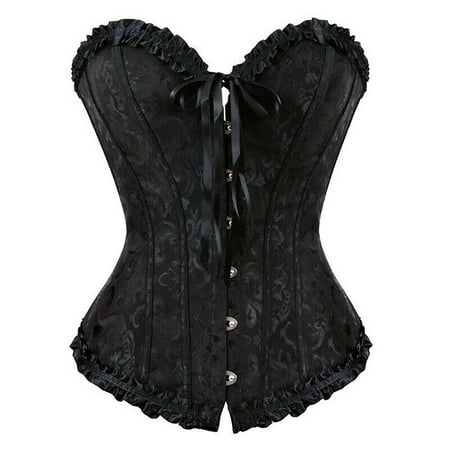 

L Women Sexy Corset Lingerie Bustier Gothic Lace Belly Shaper Corset Overbust Bra