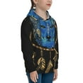 thumbnail image 3 of Kdxio Wolf Head And Dreamcatcher Pattern Boys Athletic Unisex Boys Girls Hoodie with Pocket Sweatshirts-Medium, 3 of 6