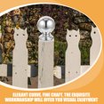 thumbnail image 2 of Remates de columna decorativos para jardín, remates de valla de acero inoxidable con fondo redondo, 2 piezas, 2 of 6