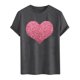 thumbnail image 3 of Tops para hombre, blusas y camisas de cuello redondo y manga corta para hombre. Camiseta/camisa informal de cuello redondo y manga corta con estampado de corazones para hombre. Tops de poliéster para, 3 of 4