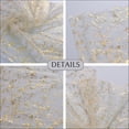 thumbnail image 4 of Caminos de mesa Snowkingdom dorados de 10 pies, tela de gasa transparente para bodas, lentejuelas doradas con purpurina, lámina metálica, decoración de mesa para fiestas, cumpleaños, Navidad, 4 of 8