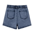 thumbnail image 5 of DHFJKG Womens Denim High Waist Skirts With Built In Shorts Asymmetrical Wrap Stretch Casual Mini Skorts Versatile Skirt, 5 of 5