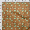 thumbnail image 4 of oneOone Polyester Spandex Rust Brown Fabric Save Earth Sewing Craft Projects Fabric Prints By Yard 56 Inch Wide, 4 of 6