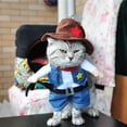thumbnail image 4 of Disfraz de vaquero para perro con sombrero, ropa para perro, disfraz de vaquero con sombrero, disfraces de Halloween para gatos y perros pequeños., 4 of 5