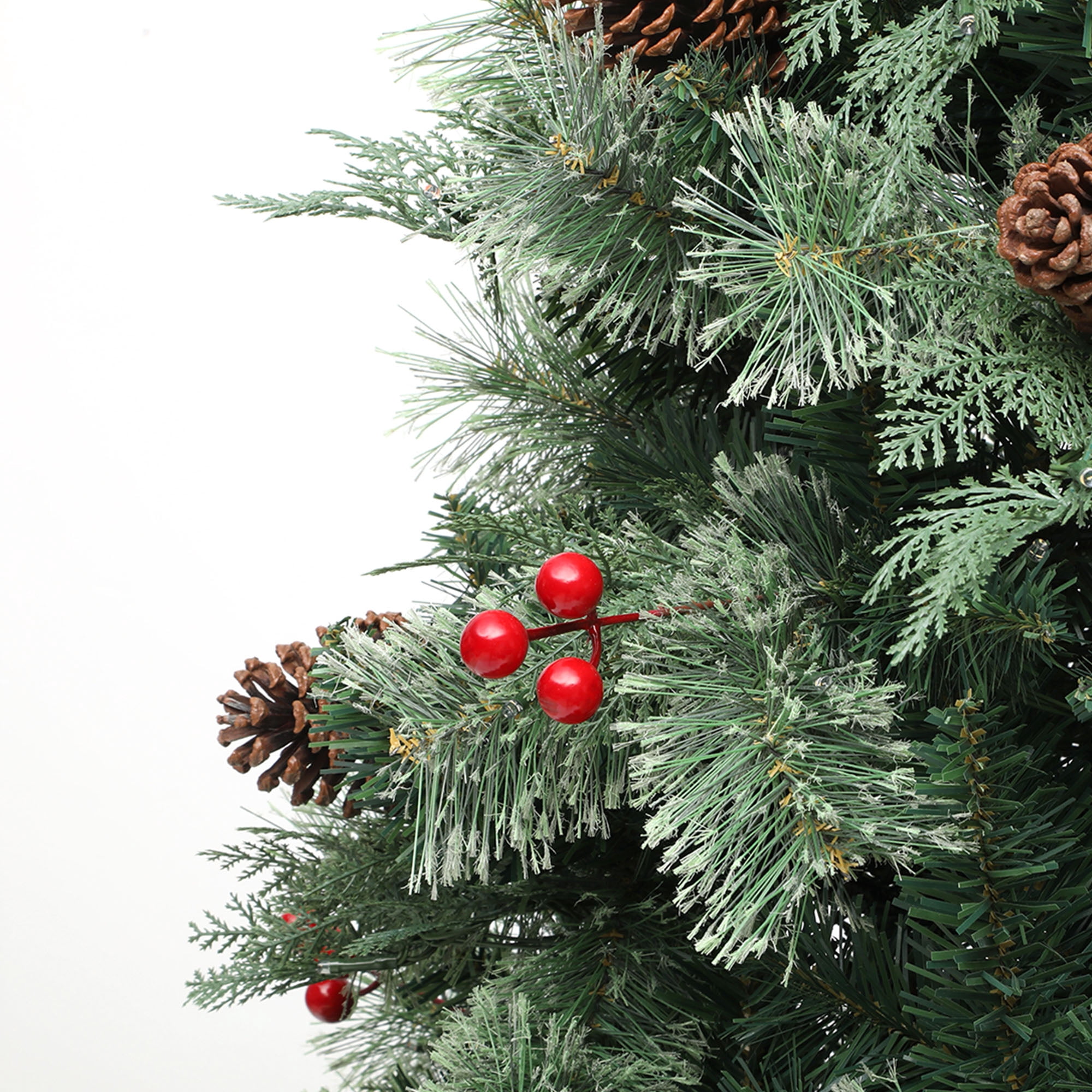 Uforic 7.5 ft Prelit Artificial Carolina Pine Christmas Tree with 1200 Tips & 400 Lights, Remote Control, Green