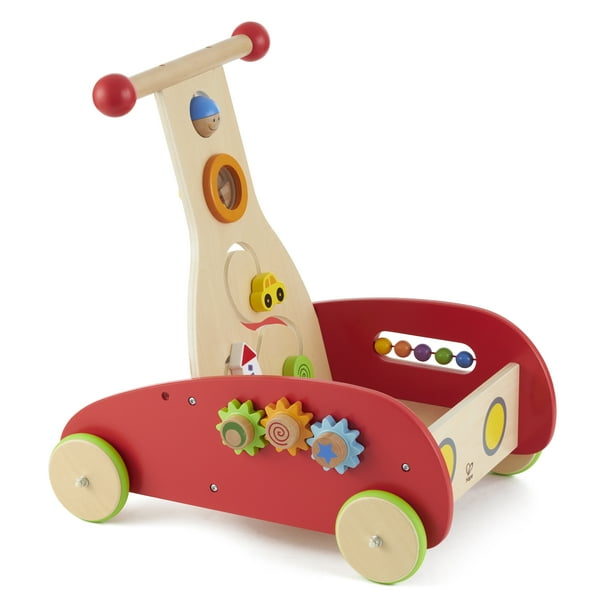 Hape Toys Toddler Baby Push & Pull Toy Wonder Walker Cart with Wooden