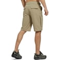 thumbnail image 2 of Pantalones cortos de senderismo tipo cargo FREE SOLDIER para hombre, con cinturón, impermeables, 2 of 9