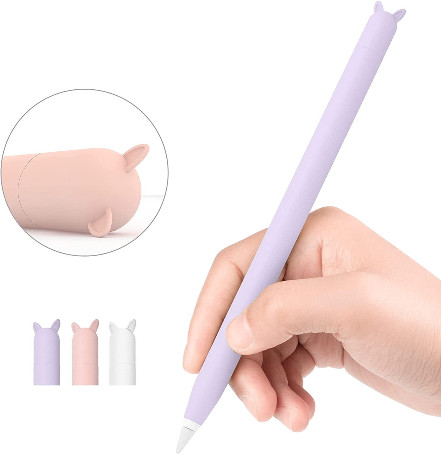 3 Pack Soft Sleeve Apple Pencil Case for Apple Pencil 1st 