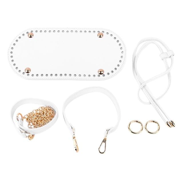 DIY Bolsa de material cuero Conjunto de tejer Bolsas Nail Bottom Shaper Cojín Base O Anillos Correa de hombro Bolsas Accesorios para bolsas de hombro Blanco Fernando Fabricación de bolsos de mujer DIY