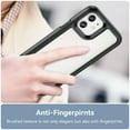 thumbnail image 6 of Feishell Clear Case for iPhone 12 6.1 inch,Shockproof Hybrid Soft TPU Bumper Anti-Scratch Hard Acrylic Back Transparent Slim Phone Case Cover for iPhone 12,Black, 6 of 8