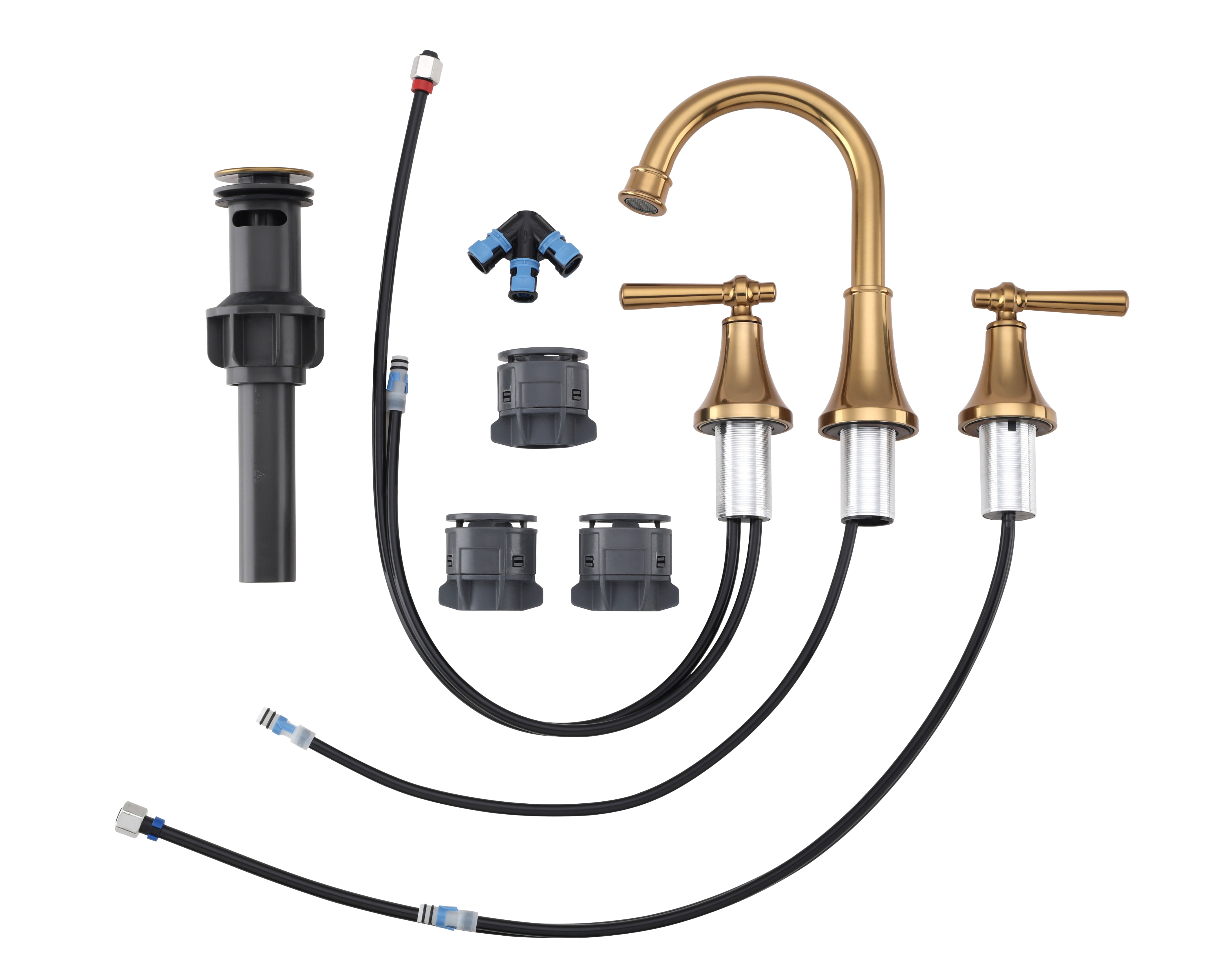 Better Homes & Gardens Modern Heirloom 8" Widespread Bathroom Faucet in Heritage Gold