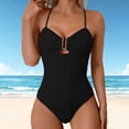 thumbnail image 2 of Women One Piece Boyleg Swimsuit High Waist Full Coverage Swimming Suit Surfing Bathing Suit Half Zip Swimwear Red M, 2 of 6