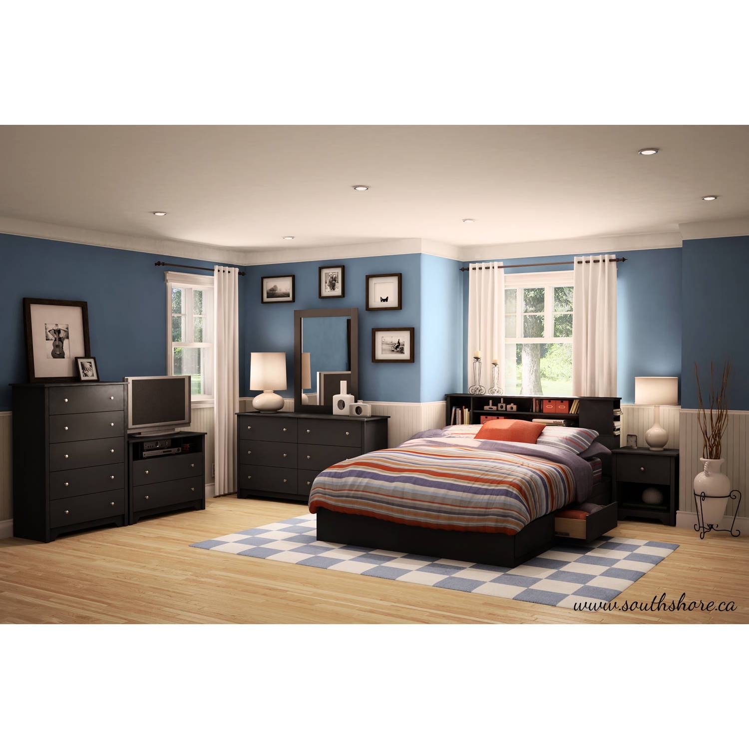 South Shore Vito Full/Queen Bookcase Headboard, 54/60u0027u0027, Multiple Finishes - Walmart.com