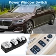 thumbnail image 2 of Interruptor de ventana eléctrica Unique Bargains No. 61319382503 para el lado del conductor delantero izquierdo para BMW 740i 750i M760i xDrive tono plateado, 2 of 7