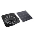 thumbnail image 2 of Kit de ventilador de panel solar, extractor solar de 100 W, panel de energía solar con ventilador redondo de 10 pulgadas para invernadero, cobertizo, gallinero, negro, 2 of 5