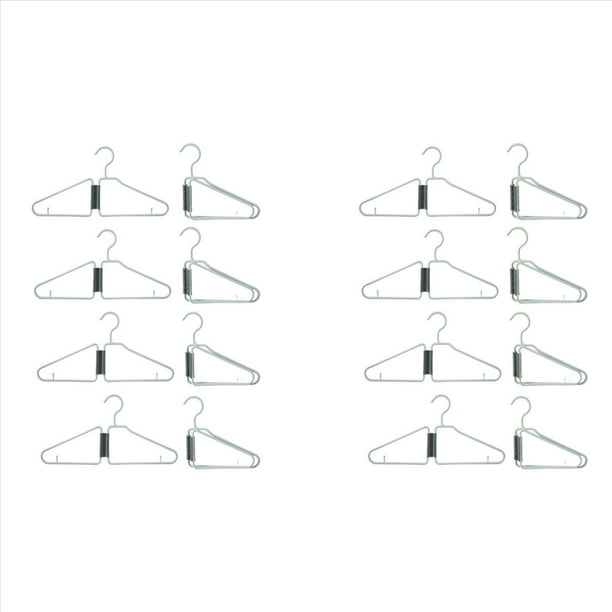 16 Perchas Plegables, Perchas Plegables de Plástico, Perchas de Ropa Plegables Portátiles, Perchas de Viaje Plegables (Verde)