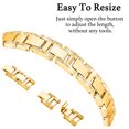 thumbnail image 4 of BANDOVA X-Shape Metal Band with Sparkly Rhinestones, Dressy Bracelet Compatible with Samsung Galaxy Watch 7/6/5/4, Gold, 20mm, 4 of 6