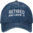 thumbnail image 1 of Retired and Lovin' It Hat for Men Baseball Cap Adjustable Hats, 1 of 8