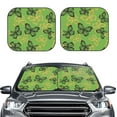thumbnail image 2 of Disketp 2 Piece Golden Glitter Butterflies Pattern Windshield Sunshades,Folding Windshield Sun Shade For Car Suv Trucks Sedan,Blocks Uv Rays Sun Visor Protector-Small, 2 of 7