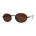 thumbnail image 3 of 1990s Dad Shade Round Oval Metal Rim Sunglasses Black Brown, 3 of 4
