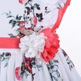 thumbnail image 4 of Cosplay Life Elegant Flower Dress for Girls Young Adults Fashion Bow Flower Waistline Kids Party Festival Ages 2-6 Years Old (WHITE, 2YRS), 4 of 6