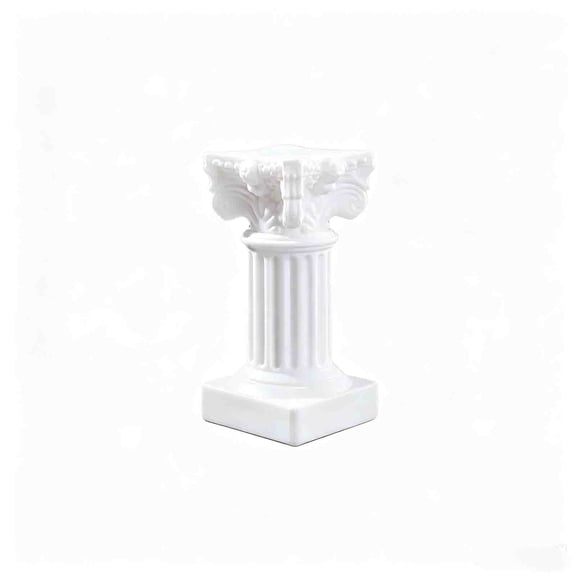 Set of 3 Resin Roman Column Candle Holders, Corinthian Style Pillars with 3 assorted Sizes for Home Decor, Wedding Props, Photography Use and Decorative Indoor Pedestals