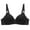 Black, variant on Women's Bras Wireless Under $5 Solid Color Back Buckle Thin Style Ventilate Bra Without Steel Rim