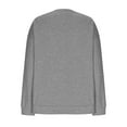 thumbnail image 5 of CLOISE Women Sweatshirts Solid Color Oversized Sweatshirts Crewneck Long Sleeve Hoodies Shirts Gray Drop Shoulder High Low Hem Blouses Fall Tunic Y2k Outfits S, 5 of 8