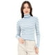 thumbnail image 1 of Playera Para Mujer Quarry A Rayas Con Cuello Alto Color Azul, 1 of 4