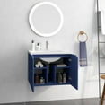 CHNGQANW 24” Floating Wall Mounted Bathroom Vanity with White Porcelain