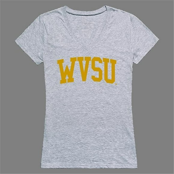 W Republic Products 501-404-HGY-01 West Virginia State University Game Day Womens Tee, Heather Grey - Small