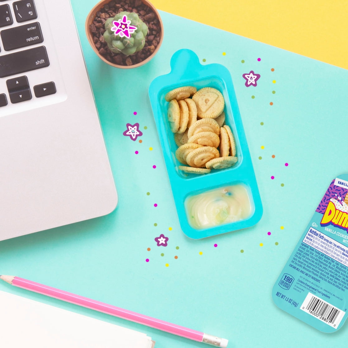 Dunkaroos Vanilla Cookies and Vanilla Frosting, Rainbow Sprinkles, 1.5 oz