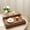 Brown, variant on MODE HOME Green Shagreen Decorative Trays with Gold Handles, Set of 2 Modern Rectangle Faux Leather Serving Trays for Coffee Table, Ottoman & Vanity