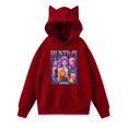 thumbnail image 1 of pop Huntrix Print Cat Ears Hoodie with De-mon Sweatshirt Huntrix Trendy Pullover All-over Print Fashion Casual Long Sleeve Sweatshirt Pullover Casual Streetwear 2XL, 1 of 4
