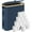Blue, variant on Bathroom Toilet Paper Storage Basket with Lid and Handle， Bamboo Collapsible Toilet Paper Holder Storage with Non-Slip Bottom ,Extra Toilet Roll Storage, Black