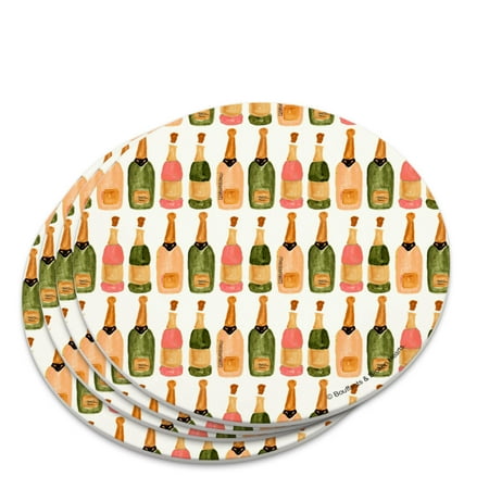 

Classy Champagne Celebration Pattern Novelty Coaster Set