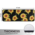 thumbnail image 5 of Sunflower and Leaf Black Pattern Anti Fatigue Kitchen Rugs Set Of 2, Non Slip Washable Decorative Floor Mats for Sink Laundry and Home Use, 17"x47", 5 of 5