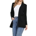 thumbnail image 4 of Cárdigan Abierto Inspire Chic para Mujer, Suéter de Punto Casual de Manga Larga, Elástico y Suave para Otoño e Invierno, Color Negro, 4 of 6