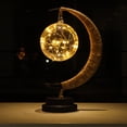thumbnail image 3 of Decorative Night Light For Bedroom And Living Room Glass Moon Star LED Lamp Battery Powered Handmade Craft Idea Nightlight Cover Plate Color Changing Night Light Star Projector Night Light Induction, 3 of 4