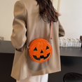 thumbnail image 3 of Halloween Spooky Pumpkin Purse for Women, Stylish Faux Leather Crossbody Bag for Daily Commute and Travel, Halloween Accessories, 3 of 9