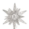 thumbnail image 2 of Navidad oro plata brillo árbol superior decoraciones árbol estrella noche lámpara hogar DIY, 2 of 6