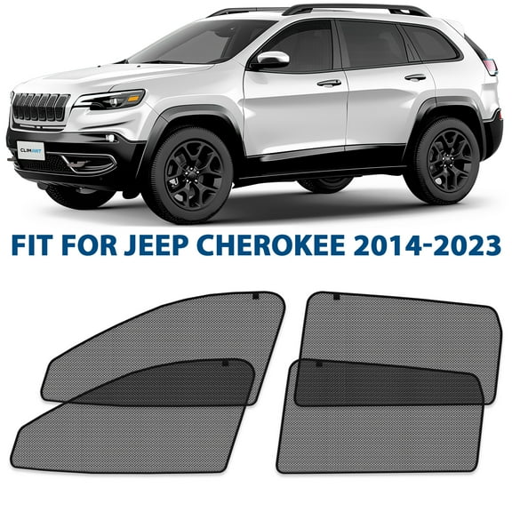 CLIM ART Magnetic Car Window Shades for Jeep Cherokee 2014-2023 – Custom-Fit Sun Blocker Curtains, Side Window Covers, Essential Car Accessories for Camping, Baby, and Privacy Protection - MS0245