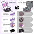 thumbnail image 2 of Bolsa organizadora de esmaltes de uñas Beloving con capacidad para 30 botellas, color morado, 2 of 7