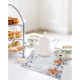 thumbnail image 4 of Orange Blue Starfish Coastal Kitchen Dish Towels for Drying Dishes Set of 3, Summer Beach Eucalyptus Waffle Weave Microfiber Hand Tea Bathroom Towels Quick Dry & Absorbent Towel 12x12, 4 of 7