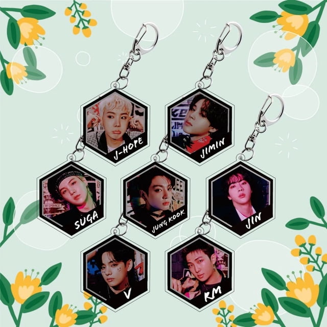 (Bulletproof Youth League) 7pcs Keychain Pendant Key Ring Bagpack Keychain Accessory for Fans Gift