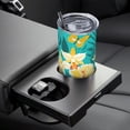 thumbnail image 6 of Blue Tropical Butterfly Flower Tumbler with Straw and Lid, 20 OZ Reusable Stainless Steel Vacuum Insulated Tumbler Water Cup for Coffee, Tea, Beverages, Travel Tumbler for Car, 6 of 6