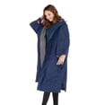 thumbnail image 3 of LOVIVER Warm Changing Robe Jacket Surfing Swimming Windbreaker Fleece Lining Anorak Coat Blue, 3 of 8
